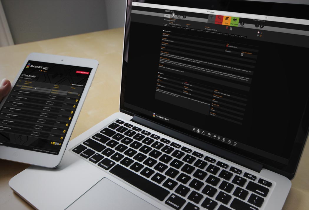 Paratox gère vos fiches de données de sécurité